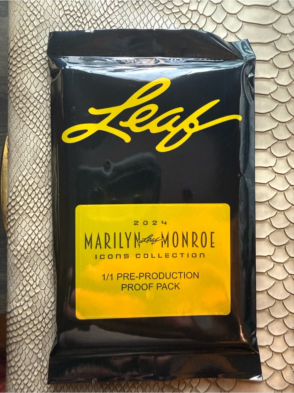 MARILYN MONROE•1/1•2024 LEAF ICONS•PRE-PRODUCTION PROOF PACK•SEALED ULTRA RARE